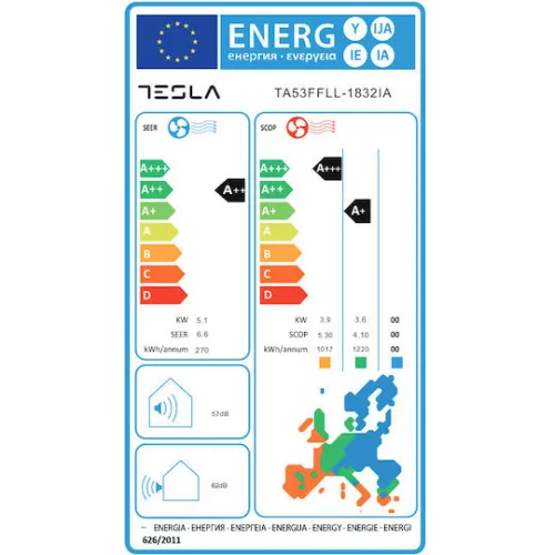 Tesla Classic Κλιματιστικό Inverter 18000 BTU A++/A+