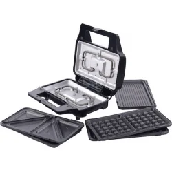 Tesla Τοστιέρα με Αποσπώμενες Πλάκες για 2 Τοστ 900W Inox