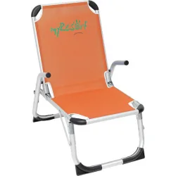Campus Καρεκλάκι Παραλίας Αλουμινίου με Ψηλή Πλάτη Πορτοκαλί
