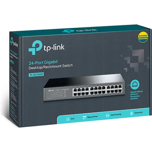 TP-LINK TL-SG1024D v11 Unmanaged L2 Switch με 24 Θύρες Gigabit (1Gbps) Ethernet