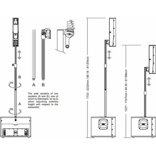 FBT Vertus CS-1000 41021 Σετ με Αυτοενισχυόμενα Ηχείο PA 1000W με Woofer 12" 37.7x45x56.5εκ.