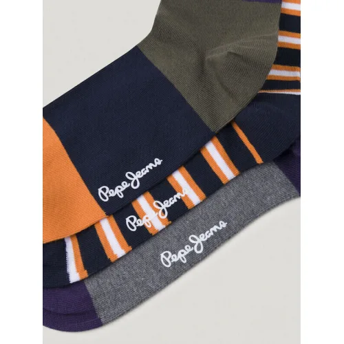 Pepe Jeans Ανδρικές Κάλτσες με Σχέδια Μπλε 3Pack
