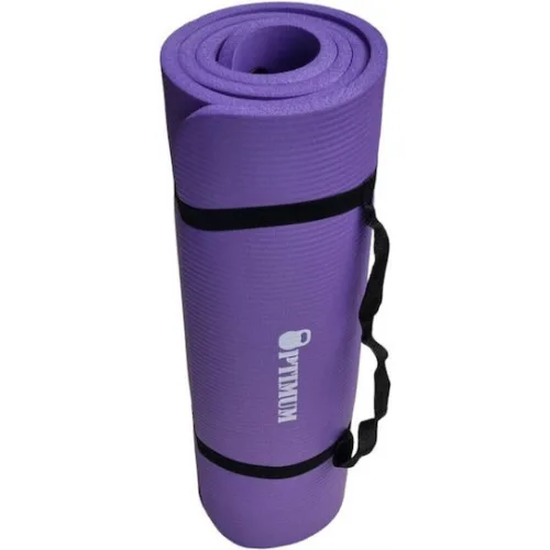 Optimum Στρώμα Γυμναστικής Yoga/Pilates Μωβ (183x61x1.5cm)