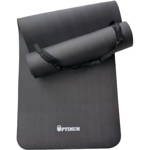 Optimum Στρώμα Γυμναστικής Yoga/Pilates Μαύρο (183x61x1.5cm)