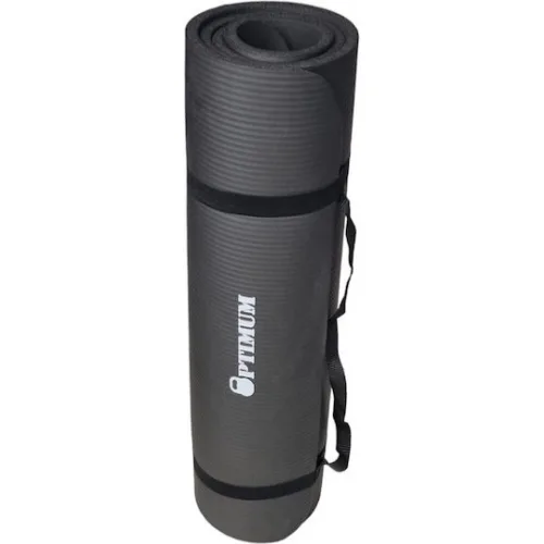 Optimum Στρώμα Γυμναστικής Yoga/Pilates Μαύρο (183x61x1.5cm)