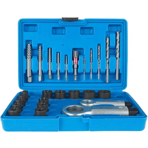 Screw Extractor Set Broken Bolts Nuts Pins 26 Pieces Geko G30036