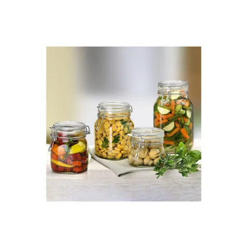 Bormioli Rocco Fido Βάζο Γενικής Χρήσης με Αεροστεγές Καπάκι Γυάλινο Διάφανο 1000ml