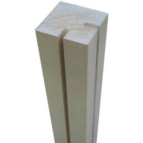 Showood Κολώνα για Περίφραξη Κήπου Γωνία για PP Καφασωτά από Ξύλο 240x7x7εκ.