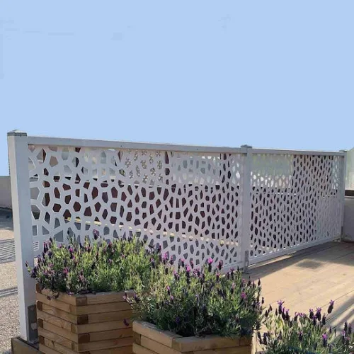 Showood Κολώνα για Περίφραξη Κήπου Γωνία για PP Καφασωτά από Ξύλο 240x7x7εκ.