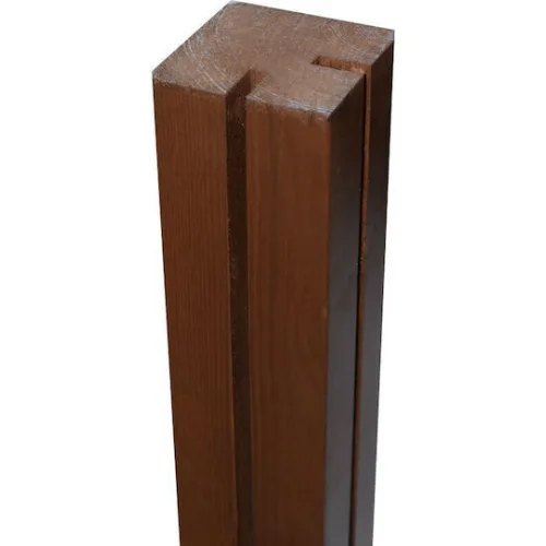 Showood Κολώνα για Περίφραξη Κήπου Γωνία από Ξύλο 240x7x7εκ.