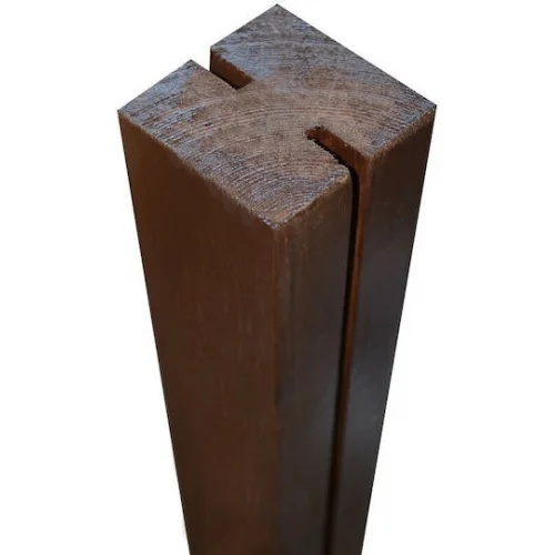 Showood Κολώνα για Περίφραξη Κήπου Ενδιάμεση από Ξύλο 240x7x7εκ.