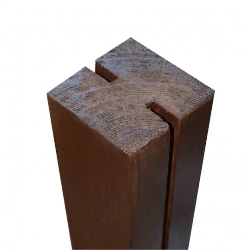 Showood Κολώνα για Περίφραξη Κήπου Ενδιάμεση από Ξύλο 240x7x7εκ.