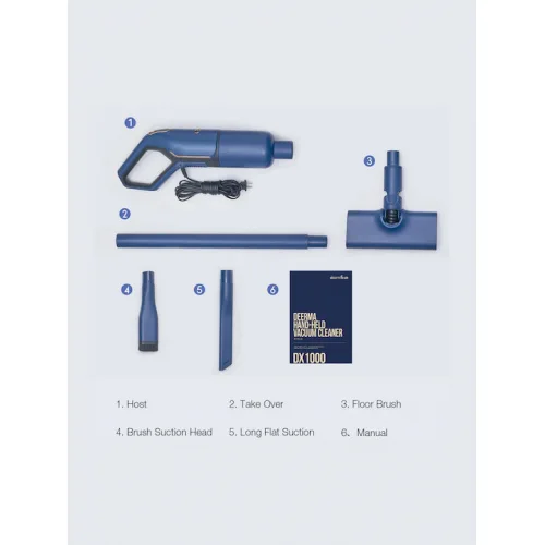 Deerma DX1000W Ηλεκτρική Σκούπα 2 σε 1 Stick & Χειρός 600W Μπλε
