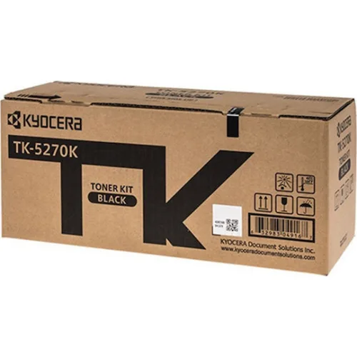 Kyocera TK-5270K Γνήσιο Toner Laser Εκτυπωτή Μαύρο 8000 Σελίδων (1T02TV0NL0)