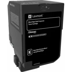 Lexmark 74C2HKE Γνήσιο Toner Laser Εκτυπωτή Μαύρο High Yield 20000 Σελίδων 74C2HKE