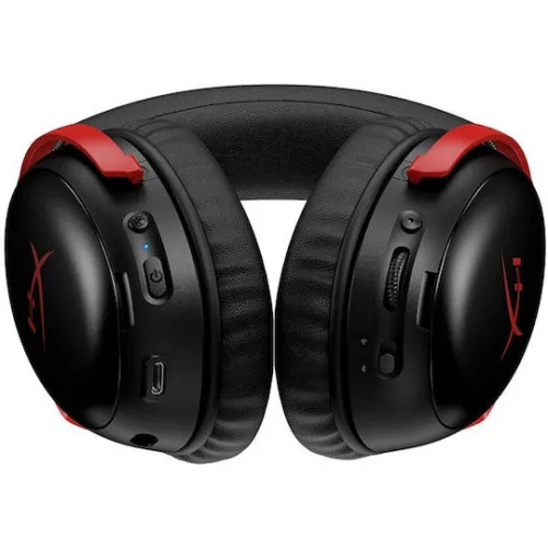 HyperX Cloud III S Ασύρματο Over Ear Gaming Headset με σύνδεση Bluetooth / USB Black/Red for Nintendo Switch / PC / PS5