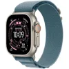 Apple Watch Ultra 3 Titanium 49mm Αδιάβροχο με eSIM και Παλμογράφο (Natural Titanium Case with Light Blue Alpine Loop - Medium)
