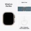 Apple Watch Ultra 3 Titanium 49mm Αδιάβροχο με eSIM και Παλμογράφο (Natural Titanium Case with Light Blue Alpine Loop - Medium)