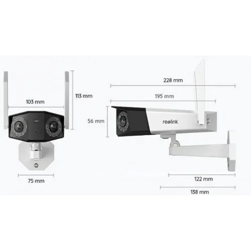 Reolink Duo Series W730 IP Dual Κάμερα Παρακολούθησης Wi-Fi 4K Αδιάβροχη με Αμφίδρομη Επικοινωνία