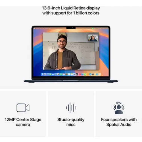 Apple MacBook Air 13.6" IPS Retina Display (M4-10‑core/16GB/256GB SSD/8-Core GPU) Midnight (GR Keyboard)