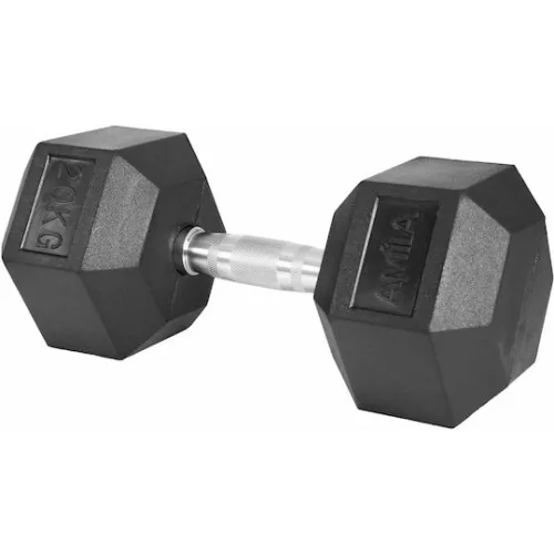 AMILA Βαράκι Εξάγωνο Λαστιχένιο 1 x 20kg