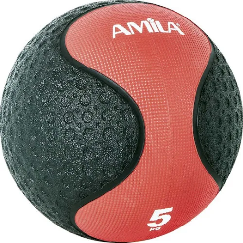 AMILA Μπάλα Medicine 28.6cm , 5kg σε Μαύρο Χρώμα