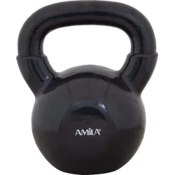 AMILA Kettlebell Βινυλίου 20kg Μαύρο
