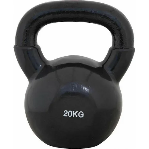 AMILA Kettlebell Βινυλίου 20kg Μαύρο