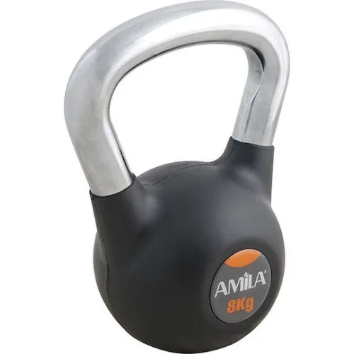 AMILA Kettlebell από Λάστιχο 12kg Μαύρο