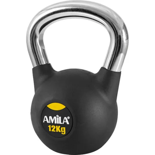 AMILA Kettlebell από Λάστιχο 12kg Μαύρο
