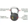 AMILA Kettlebell από Λάστιχο 20kg Μαύρο