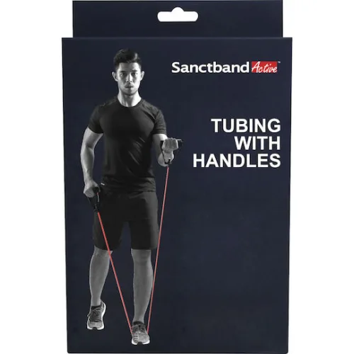 Sanctband Active Gymtube Λάστιχο Γυμναστικής Σωληνωτό με Λαβές Μωβ Πολύ Σκληρό+