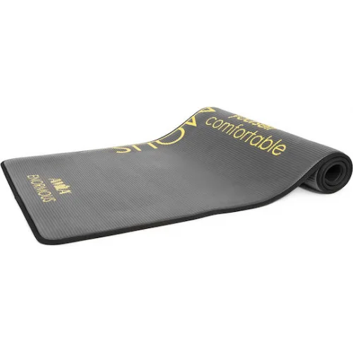 AMILA Enormous Στρώμα Γυμναστικής Yoga/Pilates Μαύρο (180x80x1cm)