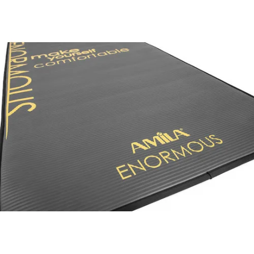 AMILA Enormous Στρώμα Γυμναστικής Yoga/Pilates Μαύρο (180x80x1cm)