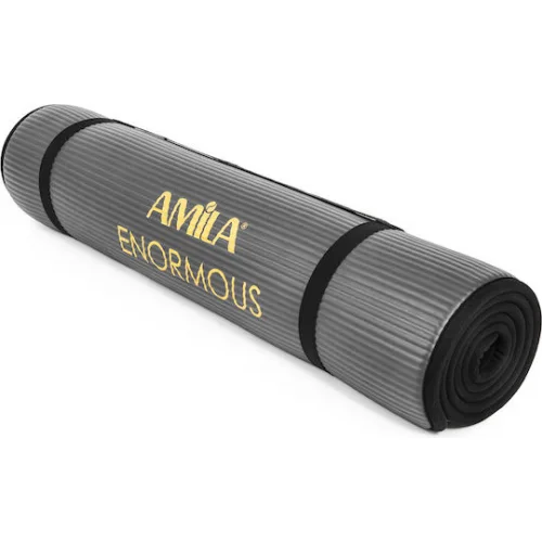 AMILA Enormous Στρώμα Γυμναστικής Yoga/Pilates Μαύρο (180x80x1cm)