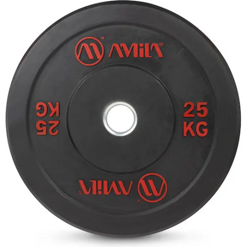 AMILA Δίσκος Ολυμπιακού Τύπου Λαστιχένιος 1 x 25kg Φ50mm