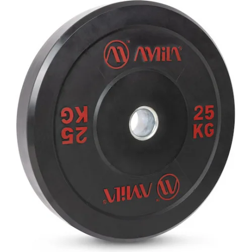 AMILA Δίσκος Ολυμπιακού Τύπου Λαστιχένιος 1 x 25kg Φ50mm