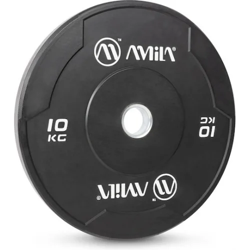 AMILA Δίσκος Ολυμπιακού Τύπου Λαστιχένιος 1 x 10kg Φ50mm