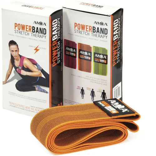 AMILA Ελαστικός Ιμάντας Γυμναστικής Μέτριος Πορτοκαλί