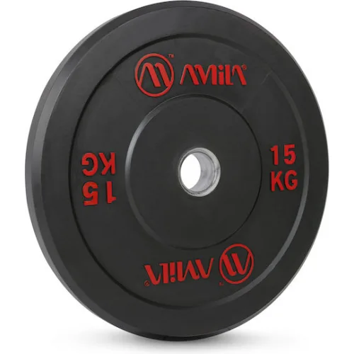 AMILA Δίσκος Ολυμπιακού Τύπου Λαστιχένιος 1 x 15kg Φ50mm