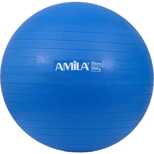 AMILA Μπάλα Pilates 55cm 0.95kg σε Μπλε Χρώμα