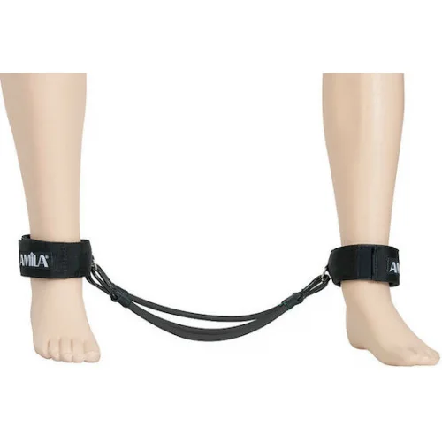 AMILA Λάστιχο Γυμναστικής Σωληνωτό Πολύ Σκληρό με Λαβές Μαύρο 0.35m