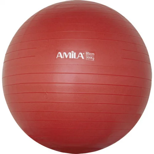 AMILA Μπάλα Pilates 65cm , 1.35kg σε Κόκκινο Χρώμα