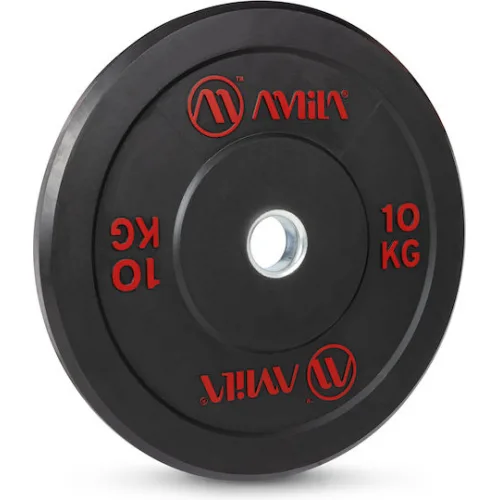 AMILA Δίσκος Ολυμπιακού Τύπου Λαστιχένιος 1 x 10kg Φ50mm
