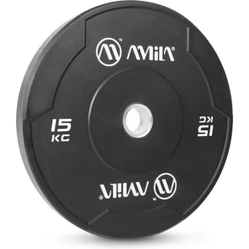 Δίσκος AMILA Black W Bumper Slim 50mm 15Kg
