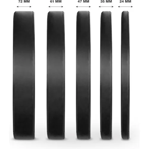 Δίσκος AMILA Black W Bumper Slim 50mm 15Kg