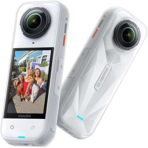Insta360 X5 Action Camera 8K Satin White Limited Edition με Οθόνη και Wi-Fi Λευκή