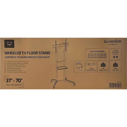 Superior Electronics 188-0077 Βάση Τηλεόρασης Τοίχου έως 70" και 50kg Μαύρο