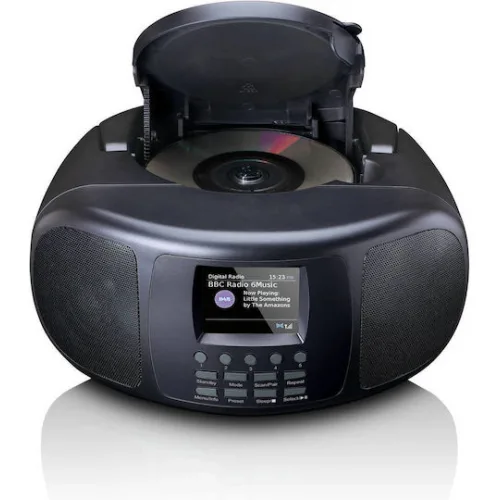 Lenco Φορητό Ηχοσύστημα με Ραδιόφωνο σε Μαύρο Χρώμα