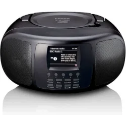 Lenco Φορητό Ηχοσύστημα με Ραδιόφωνο σε Μαύρο Χρώμα